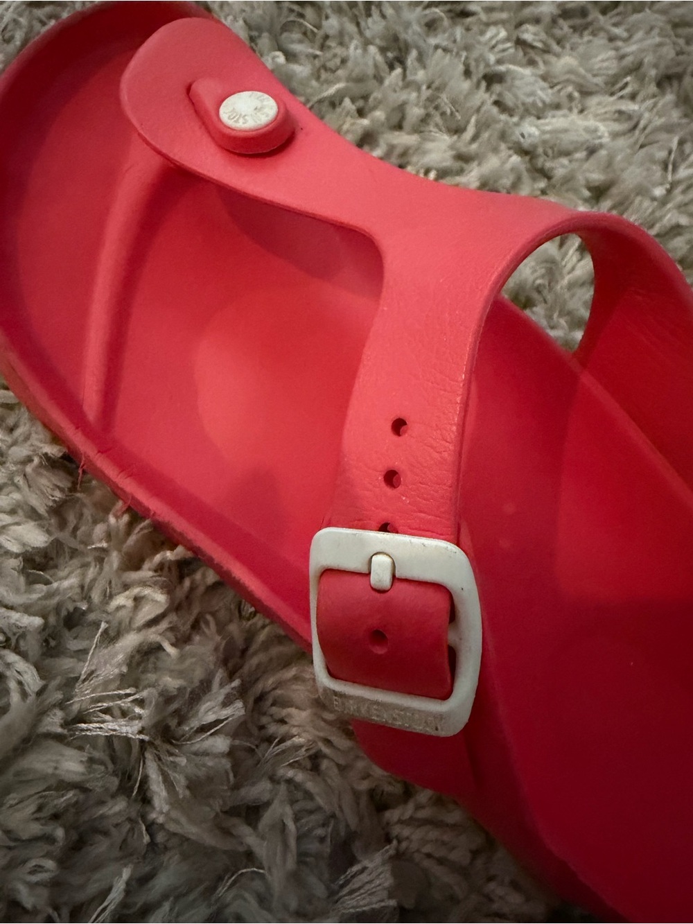 Birkenstock pink EVA Thong Sandals with White Buckles - Picture 4 of 4